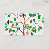 boomstammen vertakken vogelingspatroon kantoor visitekaartje (Achterkant)