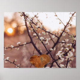 boomstammen vertakken wegpad liefde hart poster