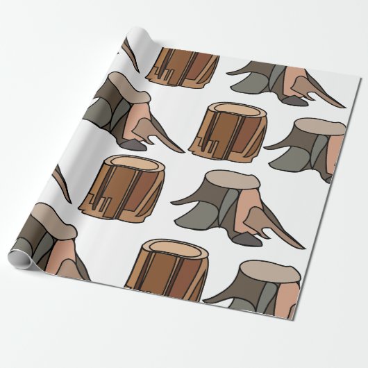 Boomstomp Cadeaupapier (Uitgerold)