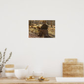 Boomstronk in het bos poster (Keuken)