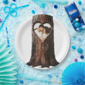 Boomstronk met uitgekapt hart Rustieke minimale tr Papieren Bordje (Feest)