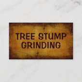 boomstronk slijpen Antiek Visitekaartje (Voorkant)