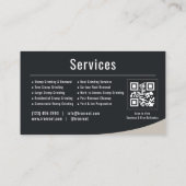 Boomstronk Slijpen QR Code Professioneel Visitekaartje (Achterkant)
