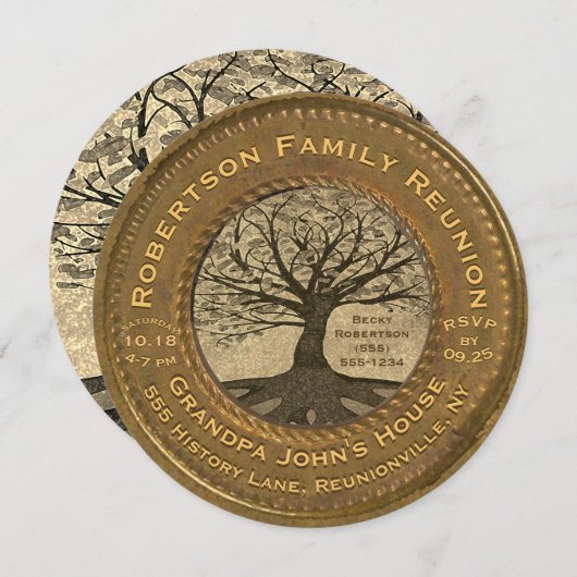 boomstructuurreünie kaart (Voorkant / Achterkant)