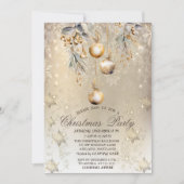 Boomtak  Decorations Sneeuwvlokken Goud Kaart (Voorkant)