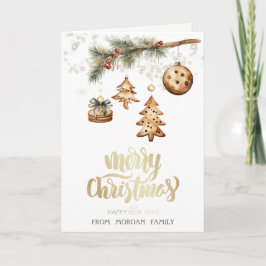 Boomtak, Ornamenten, sterren Feestdagen Kaart