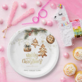 Boomtak, Ornamenten, sterren Papieren Bordje (Feest)