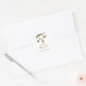 Boomtak, Ornamenten, sterren Ronde Sticker (Envelop)
