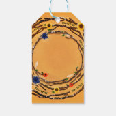 Boomtakken Bloem Geel Aangepaste Cadeaubijsluiter Cadeaulabel (Achterkant)