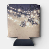 Boomtakken en String Lights Rustieke bruiloft Blikjeskoeler (Achterkant)