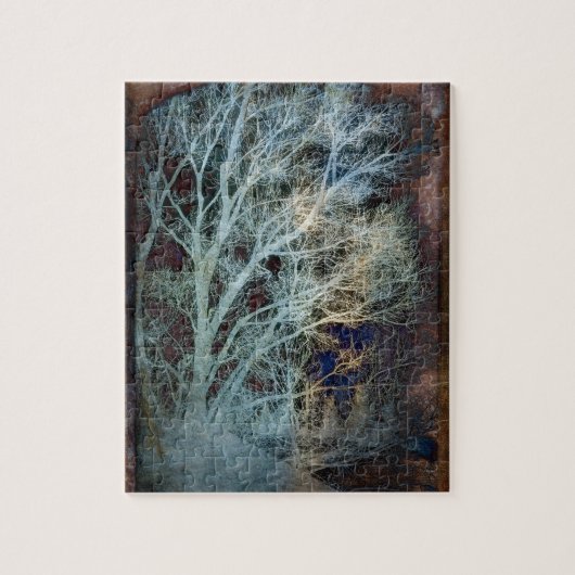 boomtakken in de winter legpuzzel (Verticaal)