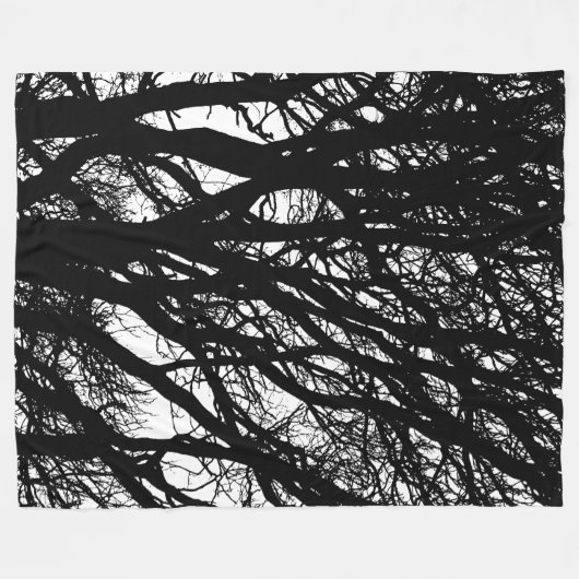 boomtakken in het hoge contrast van de winter fleece deken (Voorkant (Horizontaal))