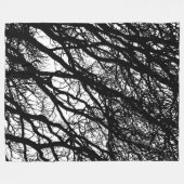 Boomtakken in het hoge contrast van de winter v2 fleece deken (Voorkant (Horizontaal))
