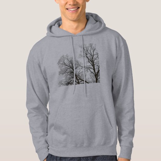 Boomtakken in Silhouette Natuur-lover's Hoodie (Voorkant)