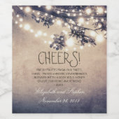 Boomtakken Lights Rustiek Wijn Etiket (Enkel label)