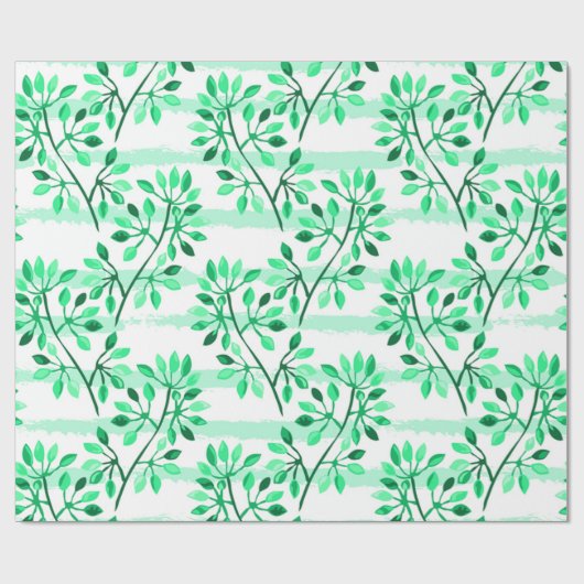 boomtakken met bladeren cadeaupapier (Vlak)