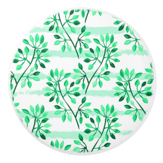 boomtakken met bladeren keramische knop (Voorkant)