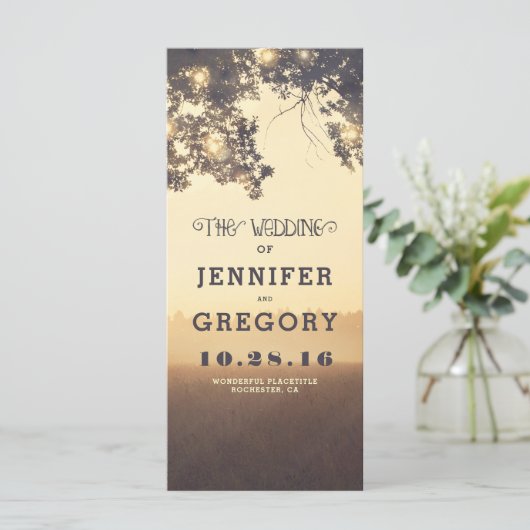 Boomtakken Zomeravond Trouwprogramma's Programmakaart (Staand voorkant)