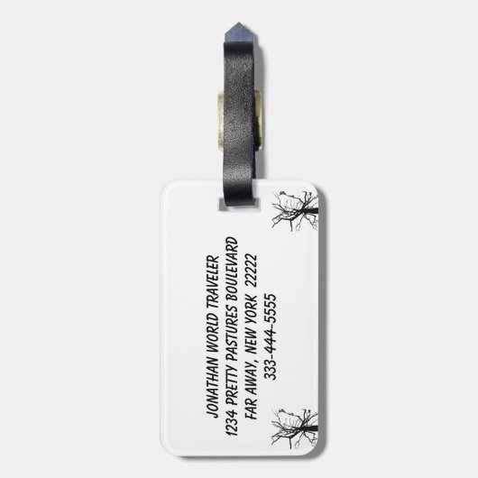 Boomtop Abstract Bagagelabel (Achterkant verticaal)