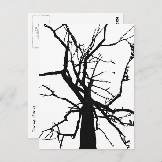 Boomtop Abstract Briefkaart (Voorkant / Achterkant)