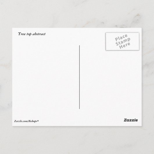 Boomtop Abstract Briefkaart (Achterkant)