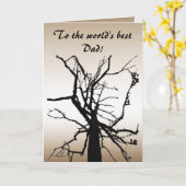 Boomtop Abstracte Vaderdag Kaart (Gele Bloem)