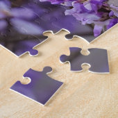 Boomtop Chatter: Blauwe Budgies in Jacaranda Tree, Legpuzzel (Zijkant)