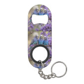 Boomtop Chatter: Blauwe Budgies in Jacaranda Tree, Mini Flessenopener (Achterkant)