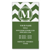 Boomtop Chevron Monogrammed Magnetisch Visitekaartje (Voorkant Verticaal)