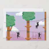 Boomtop Verjaardag Adventure Park Roze Meisje Foto Kaart (Achterkant)