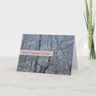 Boomtoppen Glisten - Vakantie - Blank Inside Kaart