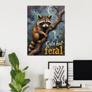 Boomtopverkenner: de beklimming van een wasbeer poster