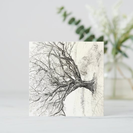 boomuitnodiging kaart (Staand voorkant)