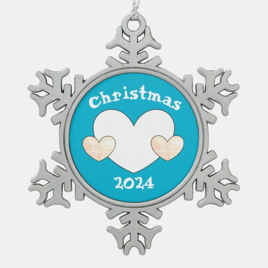 boomversiering door dalDesignNZ Tin Sneeuwvlok Ornament (Voorkant)