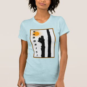 Boomverzorger T-shirt: stijgende zon silhouet klim T-shirt