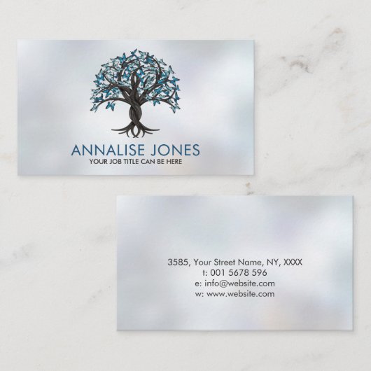 Boomvlies - Papilio Ulysses Visitekaartje (Voorkant / Achterkant)