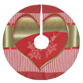 Boomvoetenzak van harten kerstboom rok (Voorkant)