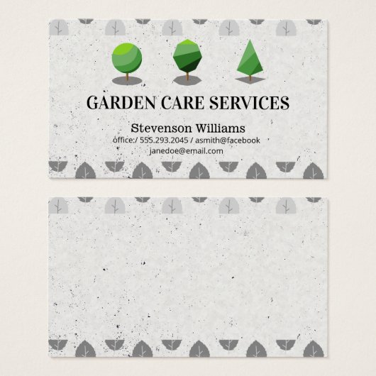 Boomvormen | Landschappelijke tuinbouw Visitekaartje (Voorkant /achterkant)