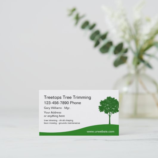 Boomvormend landschapsontwerp visitekaartje (Staand voorkant)