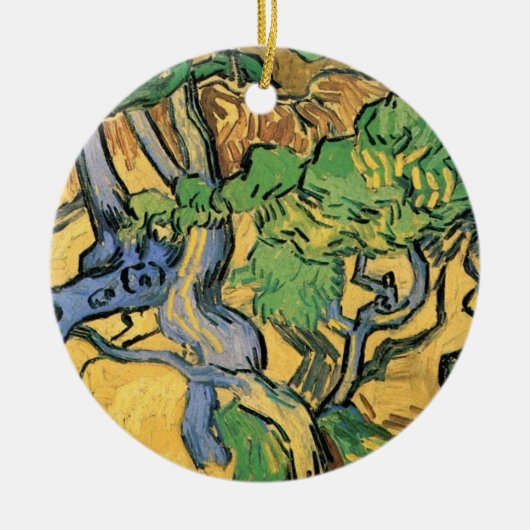 Boomwortelen en boomstammen door Vincent van Gogh Keramisch Ornament (Voorkant)