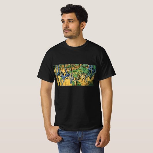 Boomwortelen en boomstammen door Vincent van Gogh T-shirt (Voorkant volledig)