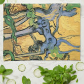 Boomwortelen en boomstammen door Vincent van Gogh Theedoek (Gevouwen)