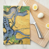 Boomwortelen en boomstammen door Vincent van Gogh Theedoek (Quarter Fold)