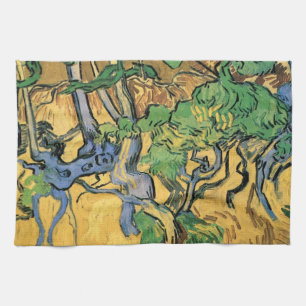 Boomwortels en stammen door Vincent van Gogh Theedoek