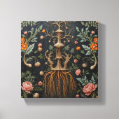 Boomwortels in botanische stijl canvas afdruk (Voorkant)