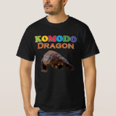 Boomy Black Colorful Komodo Dragon Mannen T-shirt (Voorkant)