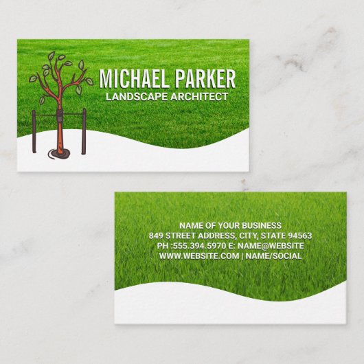 Boomzaailing | Grasveld Visitekaartje (Voorkant / Achterkant)