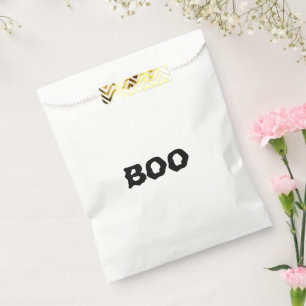 Boomzwart en witte spooky Halloween Bedankzakje