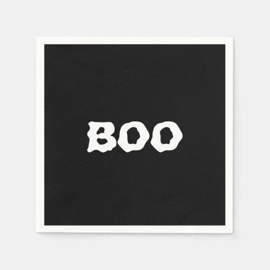 Boomzwart-wit spooky Halloween-papier Servet (Voorkant)