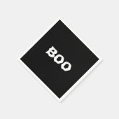 Boomzwart-wit spooky Halloween-papier Servet (Hoek)